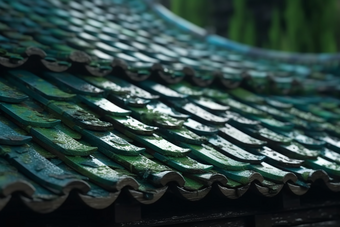 中式传统江南瓦片屋顶摄影图9