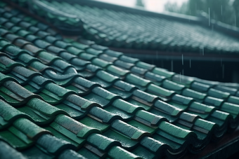 中式传统江南瓦片屋顶摄影图8