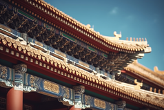 中式传统宫廷建筑屋檐摄影图33