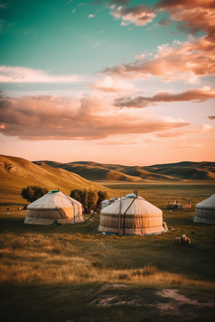 草原上的蒙古包竖图摄影图17
