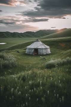 草原上的蒙古包竖图摄影图8