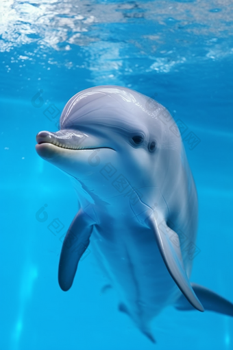 水族馆里的海豚可爱野外