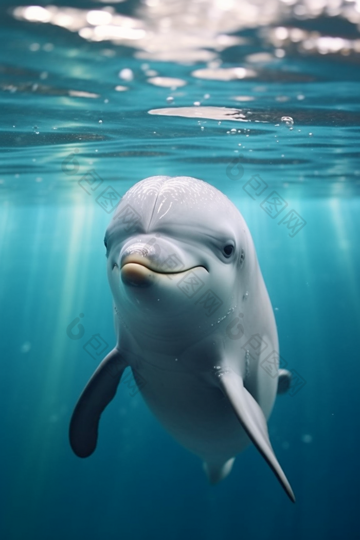 水族馆里的海豚可爱哺乳动物