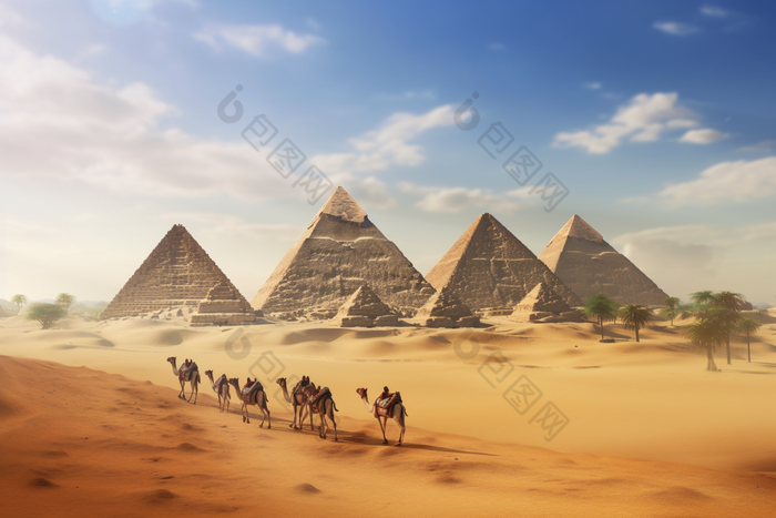 古埃及金字塔文明景色