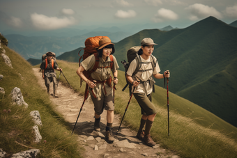 团队登山户外<strong>运动</strong>锻炼健身