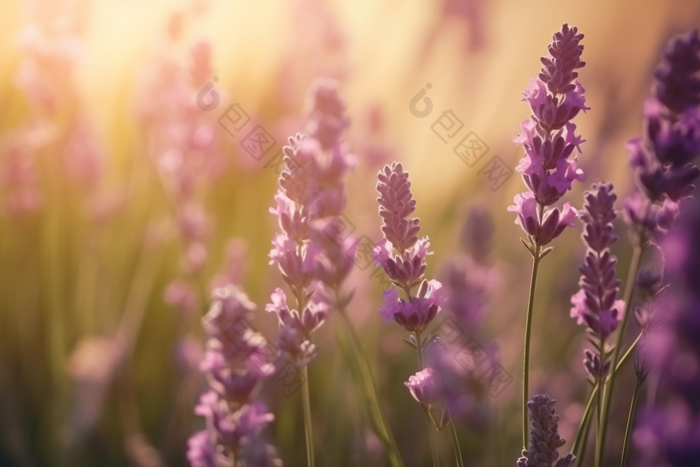 鲜艳薰衣草紫色自然