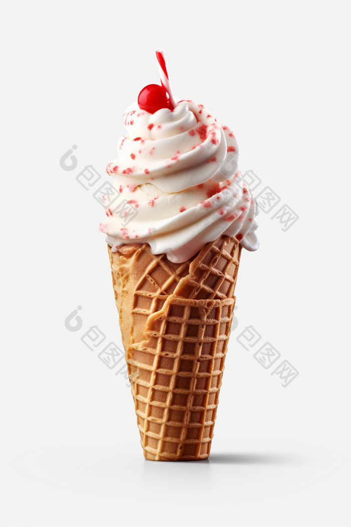 冰淇淋甜筒甜品好吃
