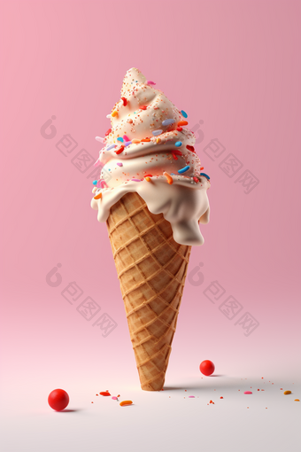 <strong>冰淇淋甜筒</strong>夏天夏季