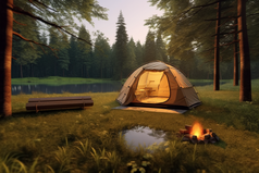 野外露营帐篷摄影图3