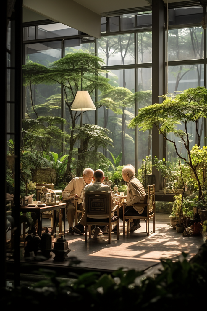 疗养院的老人们