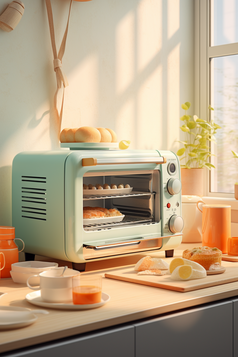 早餐面包机烤箱摄影图10