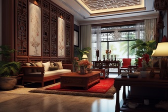 中式传统室内装修精致家居设计