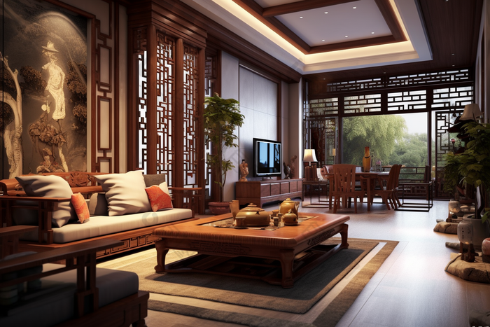 中式传统室内装修实木古典装修