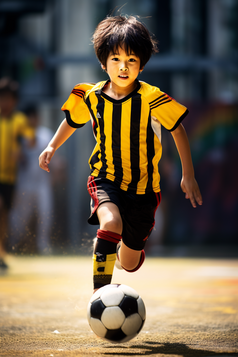 踢足球的孩子摄影图7