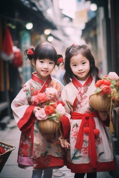 春节穿着新衣服的孩子摄影图3