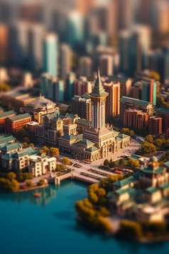 微距城市模型摄影图12