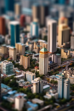 微距城市模型摄影图2