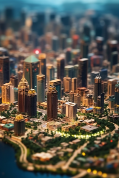 微距城市模型摄影图10