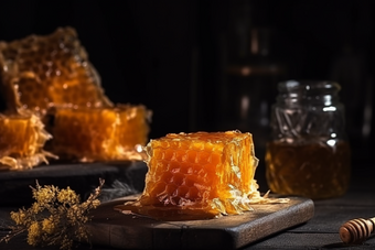 新鲜蜂蜜蜜饯食品黄色