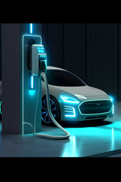 新能源汽车充电站摄影图8