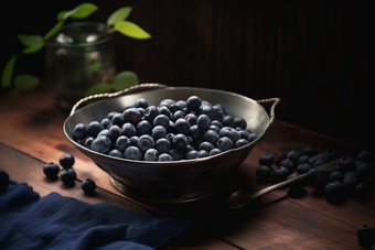 酸甜蓝莓艺术水果堆放