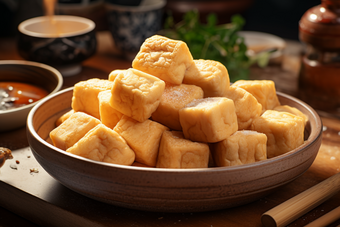 新鲜豆腐泡豆制品生活