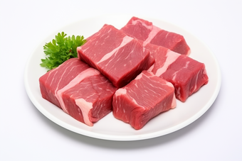 精致装盘切块牛肉肉类<strong>肉食</strong>