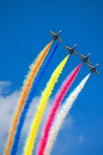 空军战斗机阅兵飞机天空八一国庆节