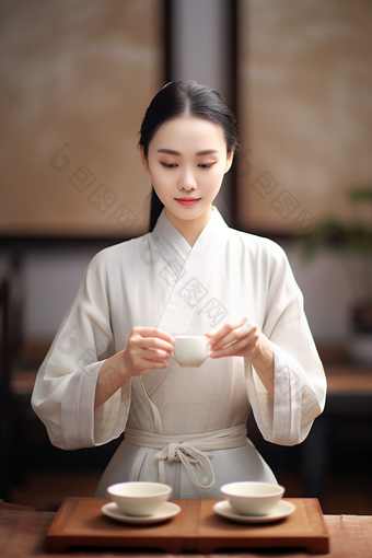 茶艺师煮茶传统服务