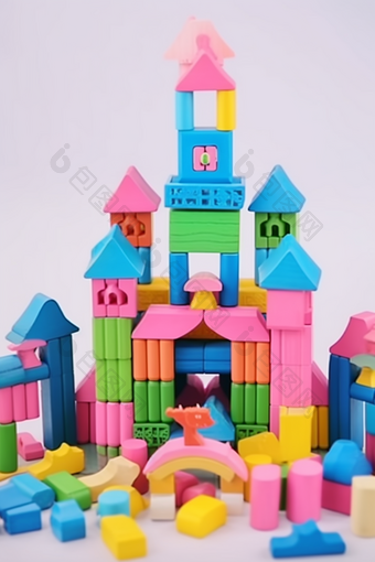 儿童积木玩具方块彩色