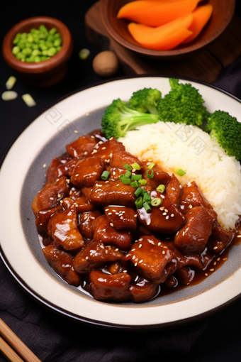 美味卤肉饭食物肥肉