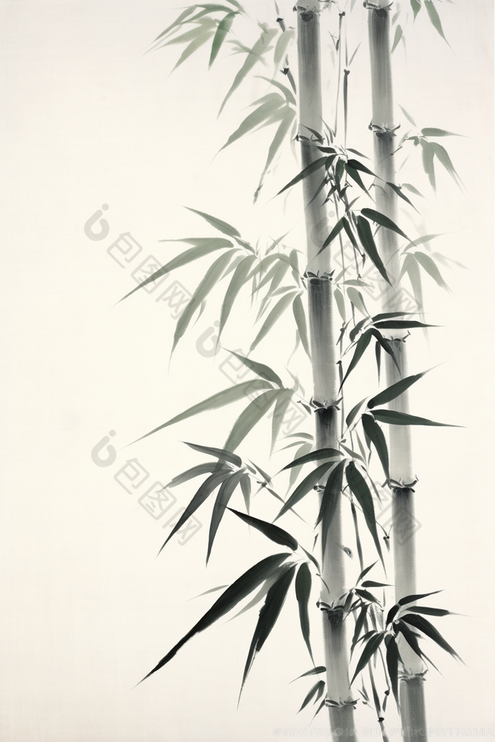 水墨竹竹子植物
