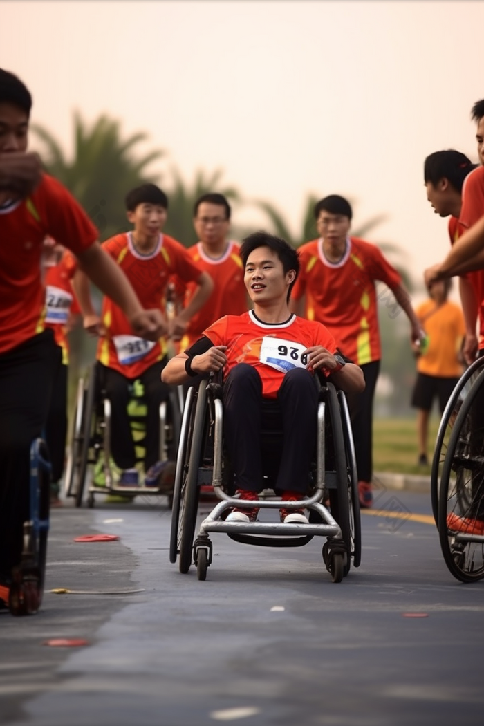残疾人学校运动会跑道和平