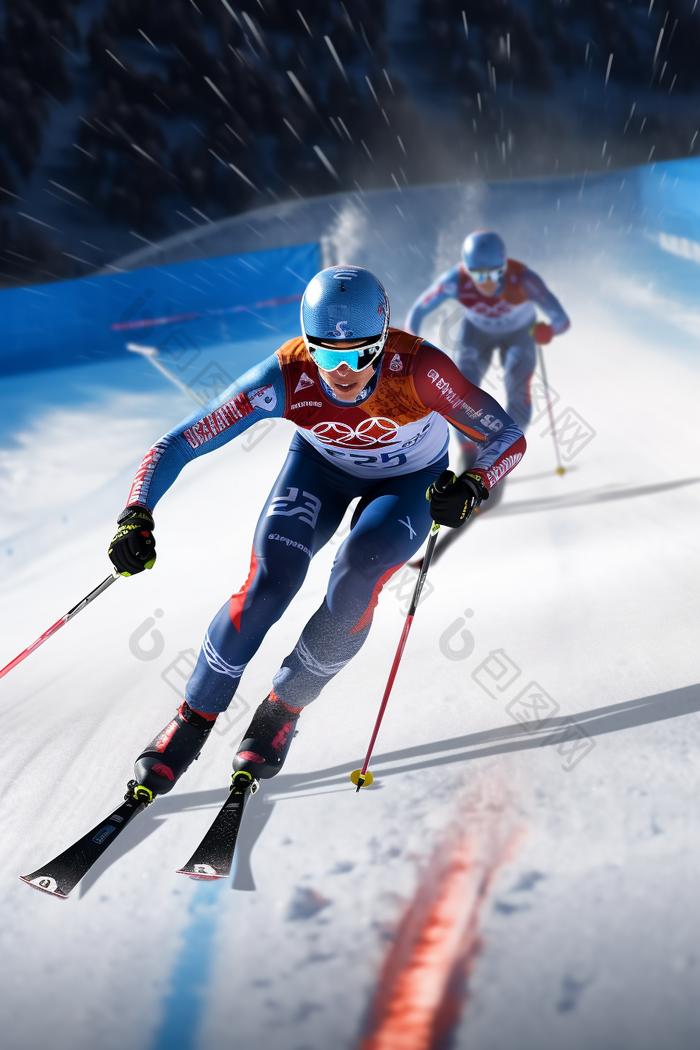 男子滑雪运动员体育