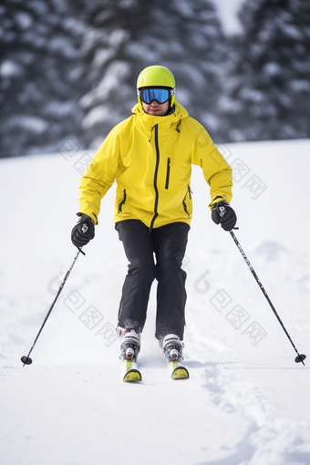 高山滑雪运动滑雪场竞速