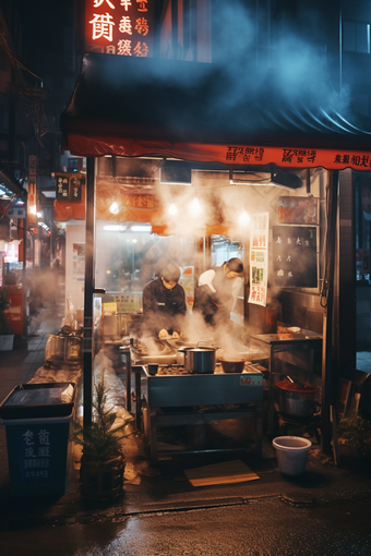 繁忙的<strong>早餐店</strong>美食