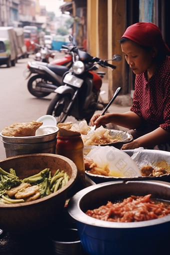 街边早餐摊铺生活