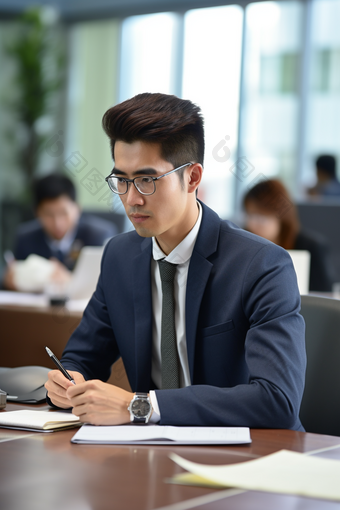 会议室实习生做<strong>会议记录</strong>记录职场