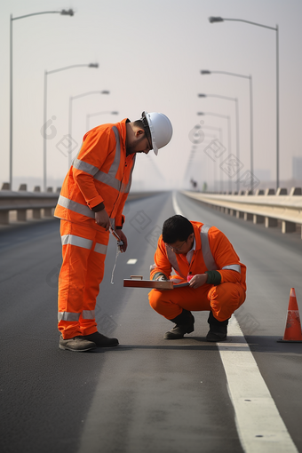 马路公路日常养护工人安全