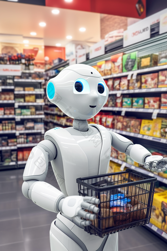 超市智能服务机器人导购机械