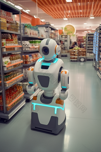超市配送机器人机械化显示屏