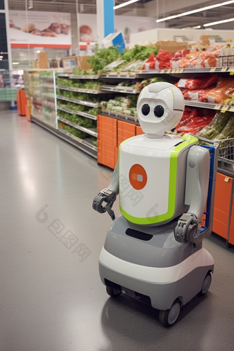 超市配送机器人服务显示屏