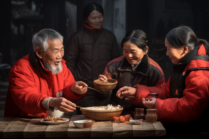 给环卫工送早餐社会志愿活动公益爱心