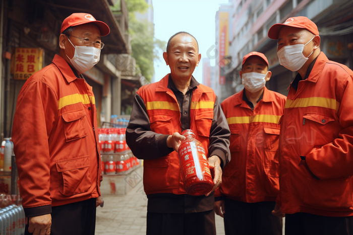 给环卫工送水社会志愿活动公益爱心