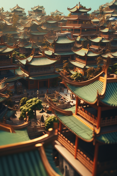 中国风屋檐建筑摄影图8