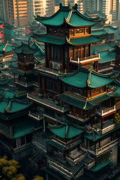 中国风屋檐建筑摄影图11