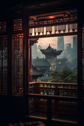 中国风古代建筑窗户东方风韵历史文化