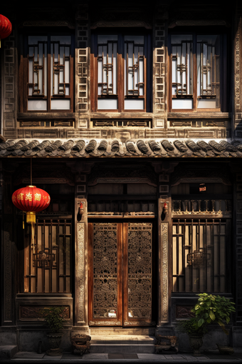 中国风古代建筑窗户传统文化历史文化