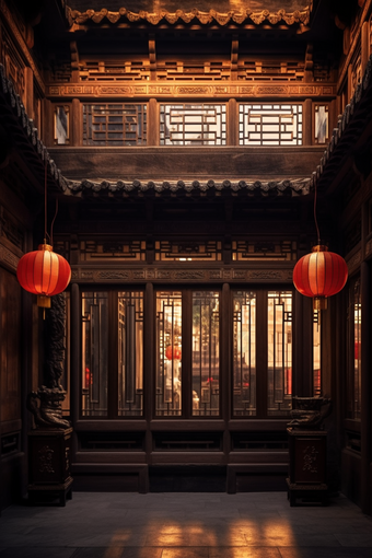 中国风建筑窗户古典建筑历史文化