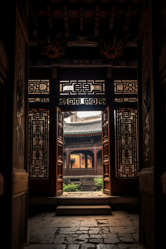 中国风建筑窗户传统文化历史文化